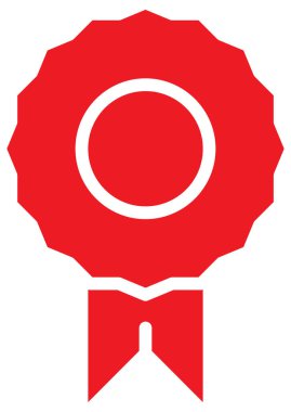 Beyazın üzerine basit ve minimalist vektör simgesi