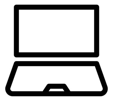 dizüstü bilgisayar vektör çizgisi simgesi