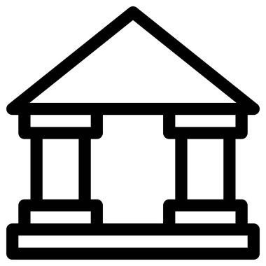 Beyazın üzerine basit ve minimalist vektör simgesi