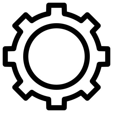 dişli çizgi vektör simgesi