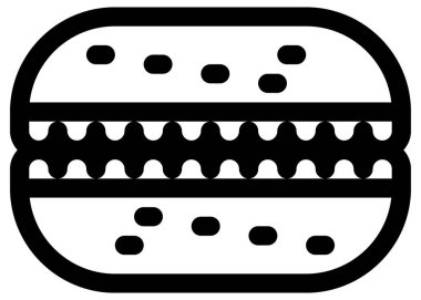 yiyecek ve içecek satırı vektör simgesi.