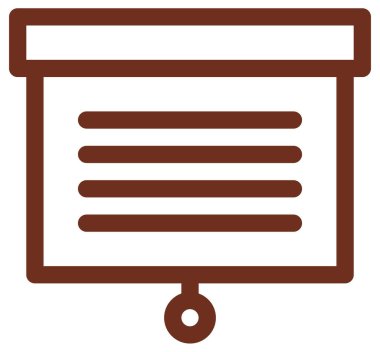 Beyazın üzerine basit ve minimalist vektör simgesi