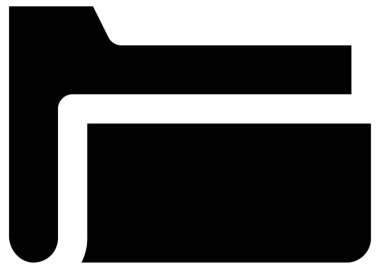 dizin vektör simgesi. biçim iki renkli düz sembol, siyah ve beyaz renkler, yuvarlak açılar, kahverengi arkaplan