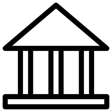 Beyazın üzerine basit ve minimalist vektör simgesi