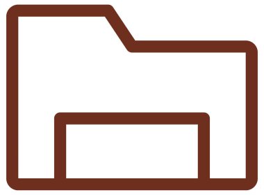 Beyazın üzerine basit ve minimalist vektör simgesi