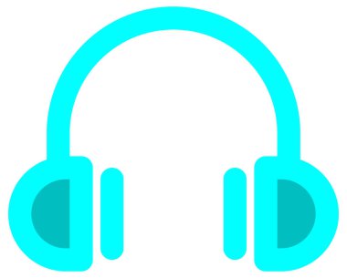 Kulaklıkların basit ve minimalist vektör simgesi