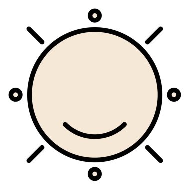 yaz güneşi ve uzay vektör simgesi