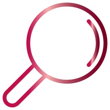 Büyüteçin basit ve minimalist vektör simgesi