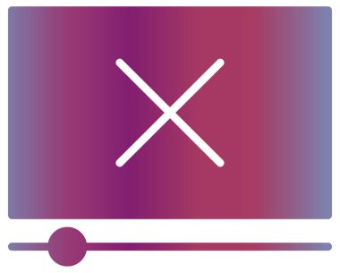 Bir çapraz işaret simgesinin vektör illüstrasyonu