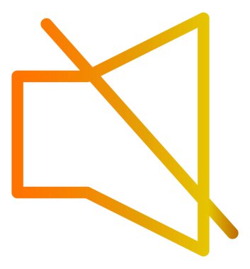 sessiz çizgi simgesi, vektör illüstrasyonu