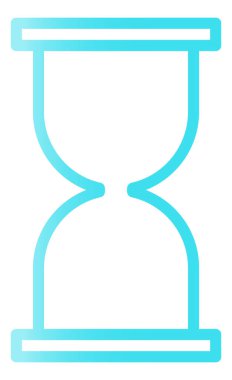 Kum saati simgesi, vektör illüstrasyonu