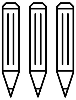 Kalem vektör çizimi. Klipslenmiş satır simgesi