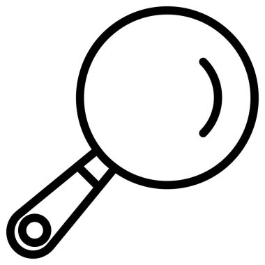 Büyütme cam simgesi, vektör illüstrasyonu