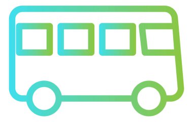 Otobüs simgesi. vektör illüstrasyonu