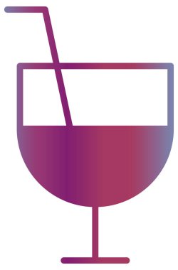 Bir kokteylin vektör illüstrasyonu