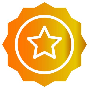 Yıldız işaretinin basit vektör simgesi