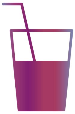 Bir bardak soğuk içeceğin vektör çizimi