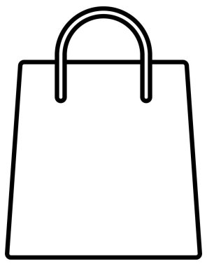 Torbanın beyaz üzerine izole edilmiş vektör simgesi
