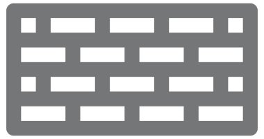  Tuğla duvarın basit vektör simgesi