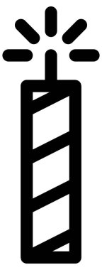 Beyazın üzerine basit ve minimalist vektör simgesi