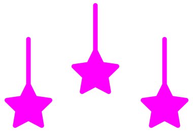 Yıldız yıldız vektör simgesi. iki renkli düz sembol, pembe ve mavi renkler, yuvarlak açılar, beyaz