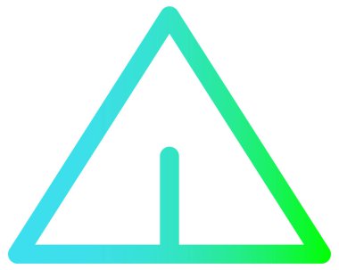 uyarı işareti simgesi. vektör biçimi, yuvarlak açılı, yumuşak mavi ve beyaz renkli çift renkli düz ikonik semboldür.