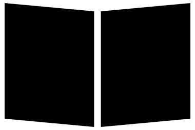 Beyaz üzerine izole edilmiş kitabın vektör simgesi