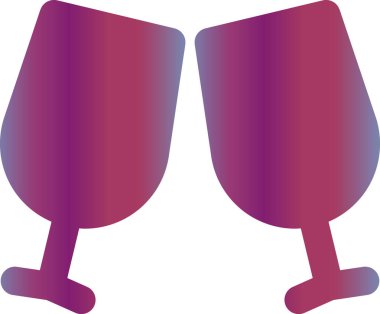 Bir partinin çizgi film karakterinin pembe ve beyaz vektör çizimi