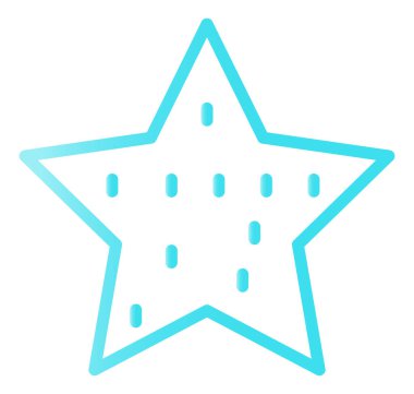 Beyaz arkaplanda izole edilmiş düz stil yıldız simgesi