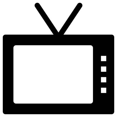 TV setinin basit vektör simgesi