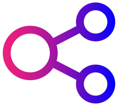 Sosyal ağ vektör simgesi. biçim düz sembol, pembe renk, yuvarlak açılar, beyaz arkaplan