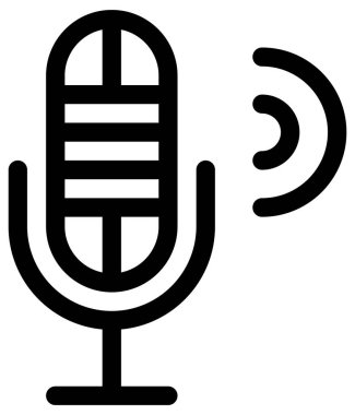 mic vektör çizgisi simgesi