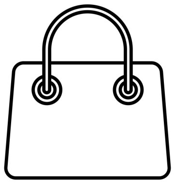 Torbanın beyaz üzerine izole edilmiş vektör simgesi