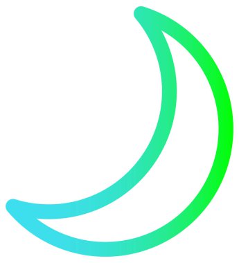 Ay simgesi. vektör biçimi düz simge