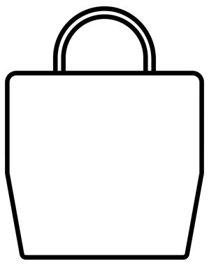 Torbanın beyaz üzerine izole edilmiş vektör simgesi