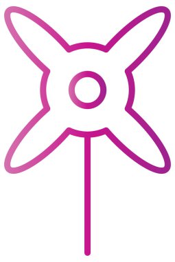 rotor vektör simgesi. biçim iki renkli düz sembol, pembe ve mavi renkler, yuvarlak açılar, beyaz arkaplan