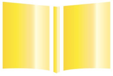 Beyaz üzerine izole edilmiş kitabın vektör simgesi