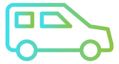 Bir kamyon simgesinin vektör çizimi