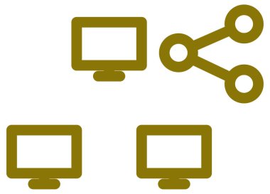 bilgisayar izleyici vektör simgesi.