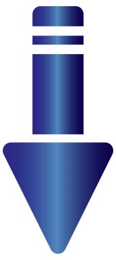 Mavi ve beyaz bir ikonun vektör illüstrasyonu