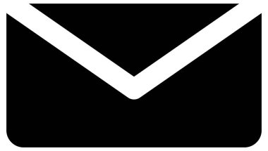 E- postanın basit vektör simgesi 