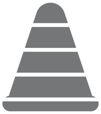 Yol konisinin basit vektör simgesi
