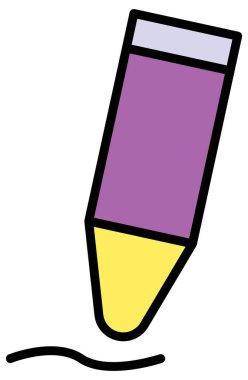 Bir kalem simgesinin vektör illüstrasyonu