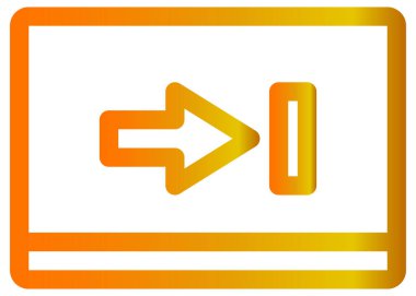 Çıkış simgesi. Vektör illüstrasyon biçimi bazı renk sürümlerinde düz ikonik semboldür.