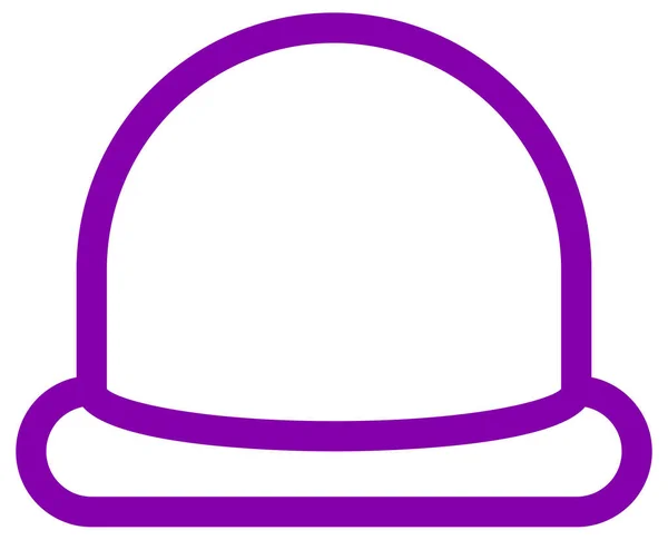 帽子矢量图标 风格是线性扁平符号 圆形角度 白色背景 — 图库矢量图片