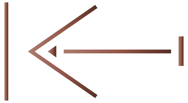 Strzałka Lewy Symbol Ikona Izolowane Białym Tle — Wektor stockowy