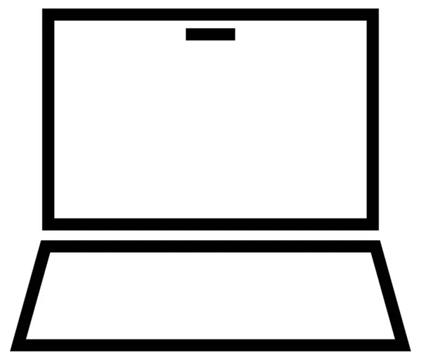 ノートパソコンのアイコンベクトルイラストの背景 — ストックベクタ