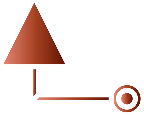 在白色背景上孤立的红色箭头符号 — 图库矢量图片