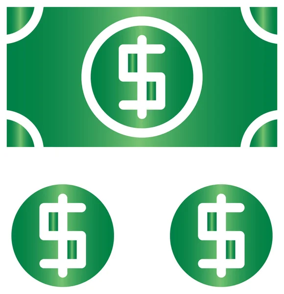 Dollar Icon Vector Illustration Currency Concept — Stock Vector