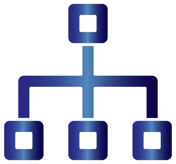 Hierarchie Symbol Gesetzt Vektorstil Ist Zweifarbiges Flaches Symbol — Stockvektor